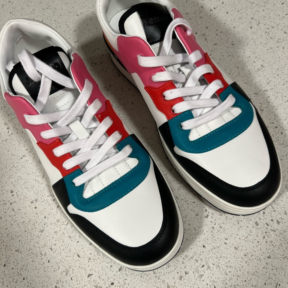 Jimmy Choo Multicolor Sneakers - Pink, Red, Teal, Black, White